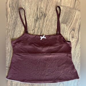 EDIKTED SIZE XS Brown Spaghetti Strap Top NWOT